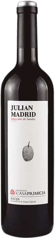 25,95 € 免费送货 | 红酒 Casa Primicia Julian Madrid Selección de Familia D.O.Ca. Rioja 拉里奥哈 西班牙 Tempranillo 瓶子 75 cl