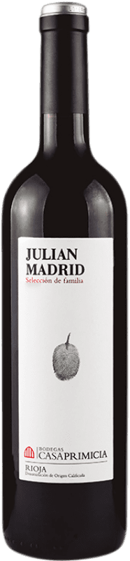 25,95 € Envio grátis | Vinho tinto Casa Primicia Julian Madrid Selección de Familia D.O.Ca. Rioja La Rioja Espanha Tempranillo Garrafa 75 cl