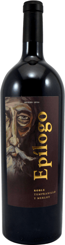 14,95 € Kostenloser Versand | Rotwein Yuntero Epílogo Eiche D.O. La Mancha Kastilien-La Mancha Spanien Tempranillo, Merlot Magnumflasche 1,5 L