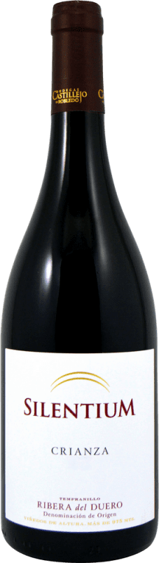 13,95 € Free Shipping | Red wine Castillejo de Robledo Silentium Aged D.O. Ribera del Duero Castilla y León Spain Tempranillo Bottle 75 cl