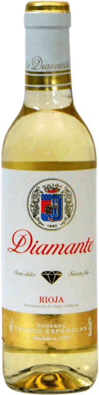 3,95 € Spedizione Gratuita | Vino bianco Bodegas Franco Españolas Diamante D.O.Ca. Rioja La Rioja Spagna Viura Mezza Bottiglia 37 cl