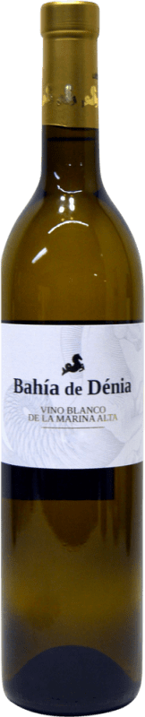 8,95 € Spedizione Gratuita | Vino bianco Xaló Bahía de Denia D.O. Alicante Comunità Valenciana Spagna Moscato d'Alessandria Bottiglia 75 cl