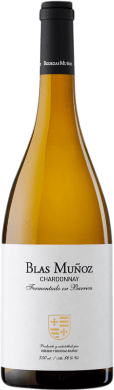 18,95 € Envío gratis | Vino blanco Blas Muñoz I.G.P. Vino de la Tierra de Castilla y León Castilla y León España Chardonnay Botella 75 cl