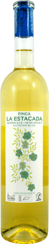 8,95 € Free Shipping | White wine Finca La Estacada Semi-Dry Semi-Sweet D.O. Uclés Castilla la Mancha Spain Sauvignon White Bottle 75 cl
