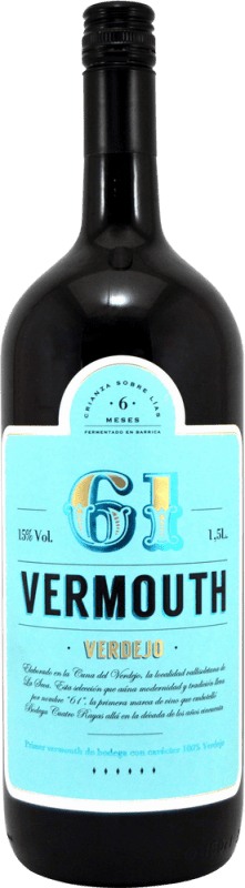 21,95 € Envio grátis | Vermute Cuatro Rayas 61 Vermouth Espanha Verdejo Garrafa Magnum 1,5 L
