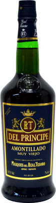 14,95 € Free Shipping | Fortified wine Marqués del Real Tesoro Amontillado del Príncipe Muy Viejo D.O. Jerez-Xérès-Sherry Andalusia Spain Bottle 75 cl