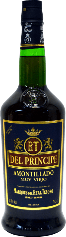 15,95 € Бесплатная доставка | Креплёное вино Marqués del Real Tesoro Príncipe Amontillado — Амонтиладо VO Very Old — Очень Старый D.O. Jerez-Xérès-Sherry Андалусия Испания 75 cl