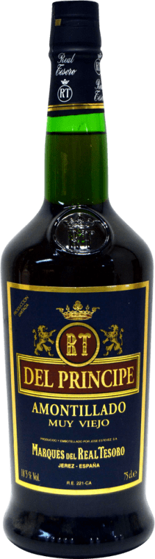 14,95 € 免费送货 | 强化酒 Marqués del Real Tesoro Amontillado del Príncipe Muy Viejo D.O. Jerez-Xérès-Sherry 安达卢西亚 西班牙 瓶子 75 cl