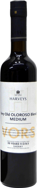 89,95 € Envio grátis | Vinho fortificado Harvey's Oloroso VORS D.O. Jerez-Xérès-Sherry Andaluzia Espanha Palomino Fino, Pedro Ximénez Garrafa Medium 50 cl