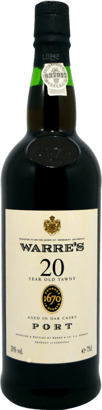 58,95 € Envio grátis | Vinho fortificado Warre's I.G. Porto Porto Portugal 20 Anos Garrafa 75 cl