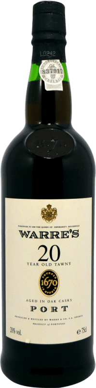 61,95 € Бесплатная доставка | Крепленое вино Symington Warre's I.G. Porto порто Португалия 20 Лет бутылка 75 cl