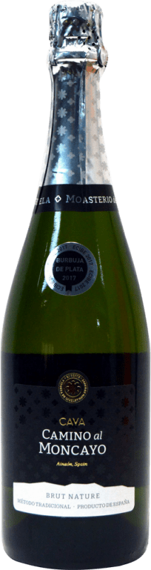 6,95 € 免费送货 | 白起泡酒 Monasterio de Vereula Camino al Moncayo Brut Nature 西班牙 Macabeo, Xarel·lo, Parellada 瓶子 75 cl