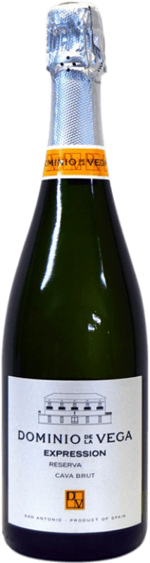 12,95 € Spedizione Gratuita | Spumante Bianco Dominio de la Vega Expression Brut D.O. Utiel-Requena Comunità Valenciana Spagna Macabeo 75 cl