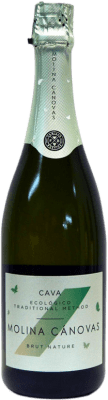 4,95 € Kostenloser Versand | Weißer Sekt Familia Bastida Molina Cánovas Brut Nature Spanien Macabeo, Chardonnay 75 cl