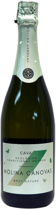 4,95 € 送料無料 | 白スパークリングワイン Familia Bastida Molina Cánovas ブルットの自然 スペイン Macabeo, Chardonnay ボトル 75 cl