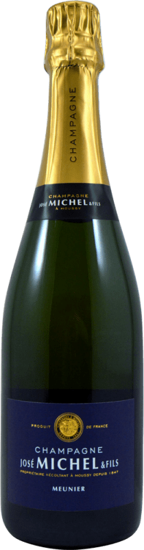 34,95 € Бесплатная доставка | Белое игристое José Michel Экстра-Брут A.O.C. Champagne шампанское Франция Pinot Meunier бутылка 75 cl