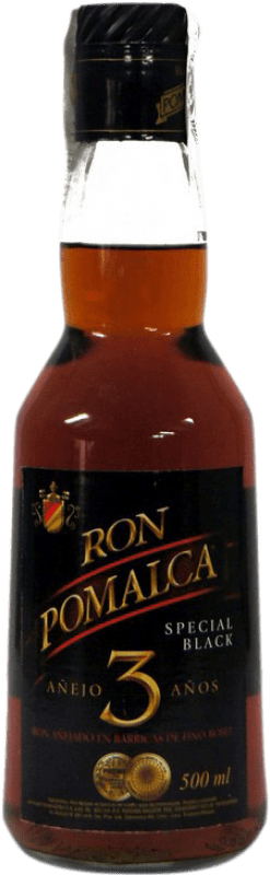 5,95 € Kostenloser Versand | Rum Bari Pomalca Black — Edition Schwarz, Spezial Peru 3 Jahre Medium-Flasche 50 cl