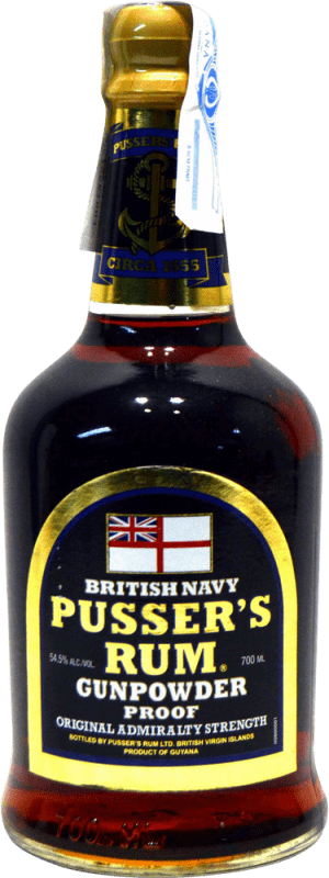 27,95 € Free Shipping | Rum Pusser's Rum Gunpowder Proof 54.5º Guyana Bottle 70 cl
