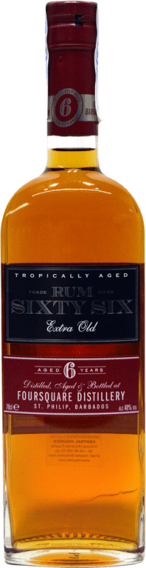 36,95 € Envío gratis | Ron Foursquare Sixty Six Barbados 6 Años Botella 70 cl