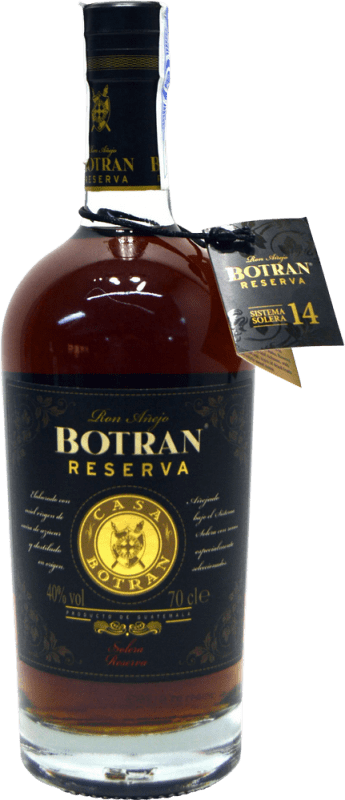23,95 € Kostenloser Versand | Rum Licorera Quezalteca Botran Solera Reserve Guatemala 14 Jahre Flasche 70 cl