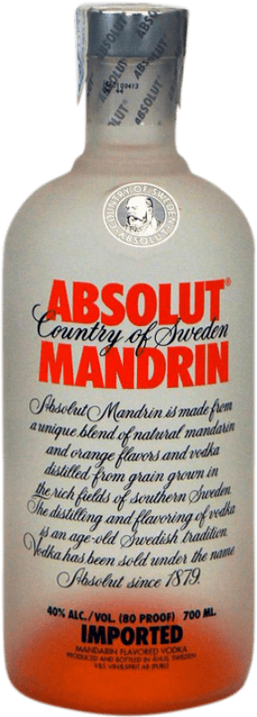 13,95 € Kostenloser Versand | Wodka Absolut Mandarina Schweden Flasche 70 cl