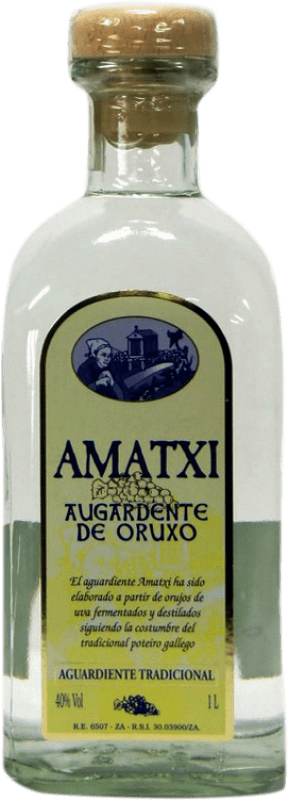 10,95 € Envío gratis | Orujo Aguardiente Amatxi Blanco, Frasca España 1 L