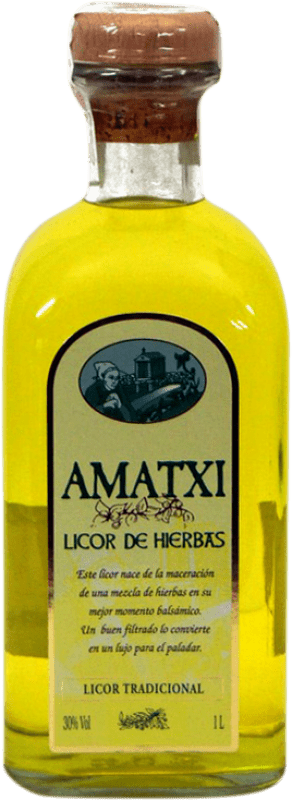9,95 € Free Shipping | Herbal Liqueur Amatxi Frasca — Flask Spain 1 L