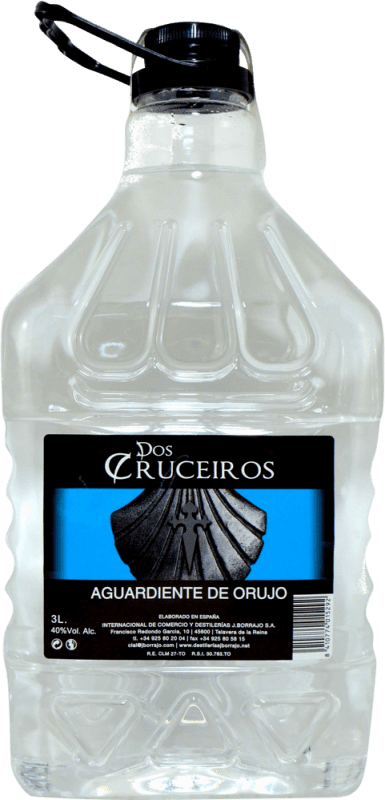 29,95 € 免费送货 | Marc J. Borrajo Dos Cruceiros Aguardiente 西班牙 玻璃瓶 3 L