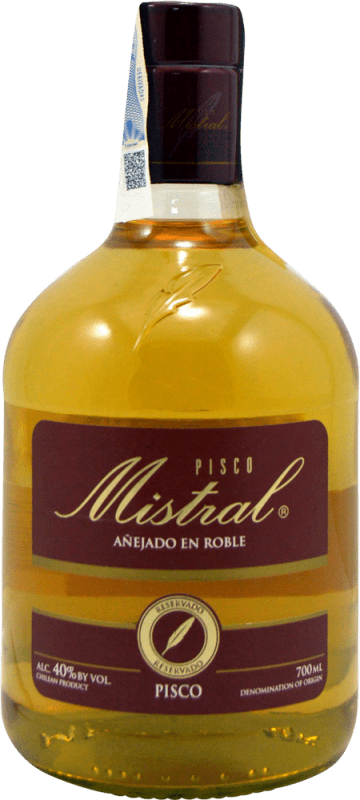 19,95 € Envio grátis | Aguardente Pisco Pisquera de Chile Mistral Añejado Chile Garrafa 70 cl