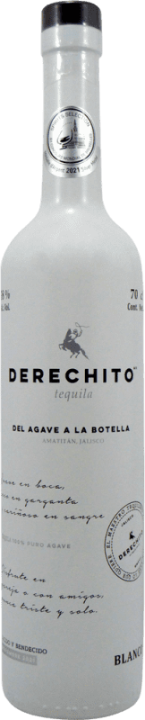 29,95 € Kostenloser Versand | Tequila Derechito Blanco Mexiko Flasche 70 cl