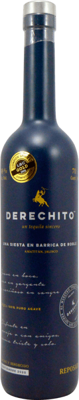 39,95 € Envio grátis | Tequila Derechito Reposado México Garrafa 70 cl