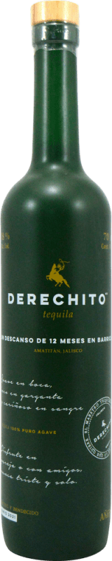 51,95 € Envio grátis | Tequila Derechito Añejo México Garrafa 70 cl