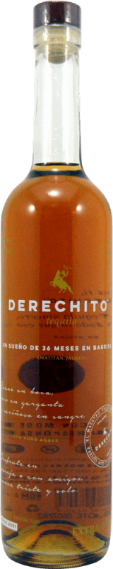 63,95 € Envio grátis | Tequila Derechito Extra Añejo México Garrafa 70 cl