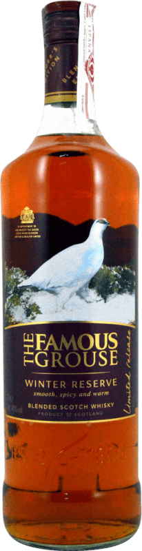 37,95 € Envío gratis | Whisky Blended Glenturret The Famous Grouse Winter Reserva Reino Unido Botella 1 L