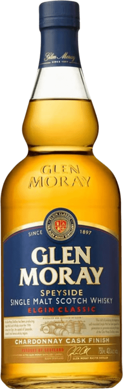 36,95 € 免费送货 | 威士忌单一麦芽威士忌 Glen Moray Chardonnay Cask Finish 英国 瓶子 70 cl