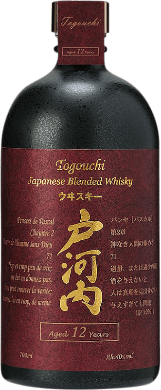 76,95 € Envío gratis | Whisky Blended Togouchi Japón 12 Años Botella 70 cl