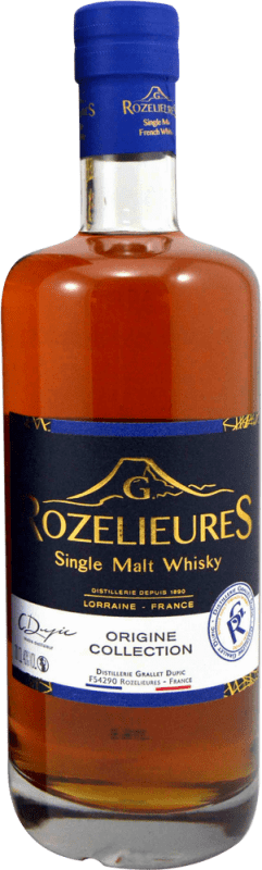 48,95 € Envío gratis | Whisky Single Malt Grallet Dupic Rozelieures Origine Collection Francia Botella 70 cl