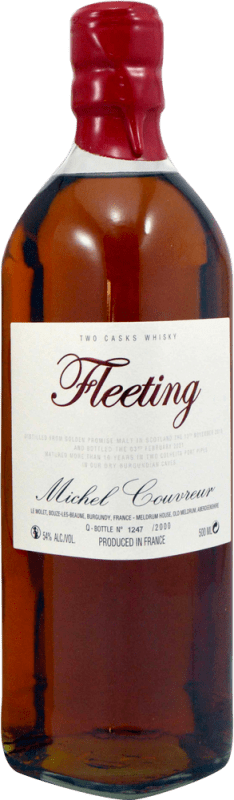 74,95 € Free Shipping | Whisky Blended Michel Couvreur Fleeting Two Casks France Medium Bottle 50 cl