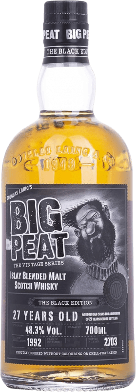 382,95 € Envoi gratuit | Whisky Blend Douglas Laing's Big Peat Black — Édition Noire, Édition Limitée Royaume-Uni 27 Ans Bouteille 70 cl