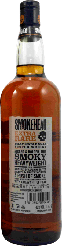 61,95 € Kostenloser Versand | Whiskey Single Malt Ian Macleod Smokehead Extra Rare Großbritannien Flasche 1 L