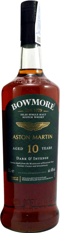 124,95 € Free Shipping | Whisky Single Malt Morrison's Bowmore Aston Martin Edition United Kingdom 10 Years Bottle 1 L