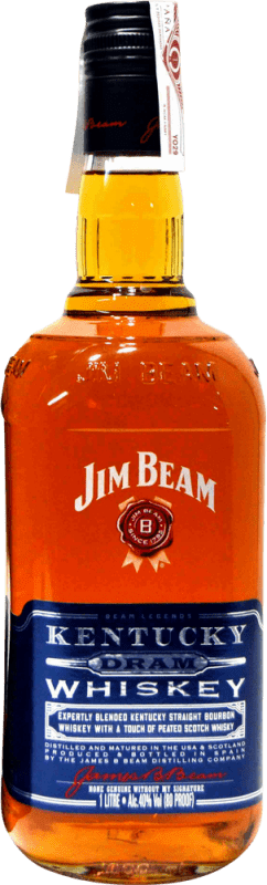 29,95 € Envío gratis | Whisky Bourbon Jim Beam Kentucky Dram Estados Unidos Botella 1 L