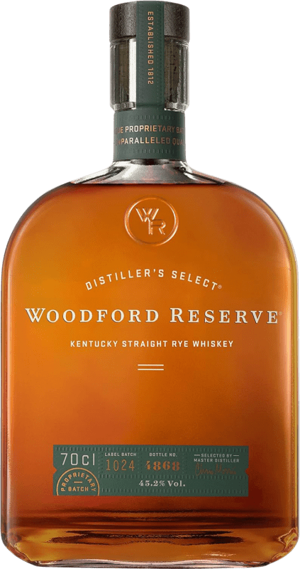 54,95 € Бесплатная доставка | Бурбон Woodford Rye Резерв Кентукки Соединенные Штаты бутылка 70 cl