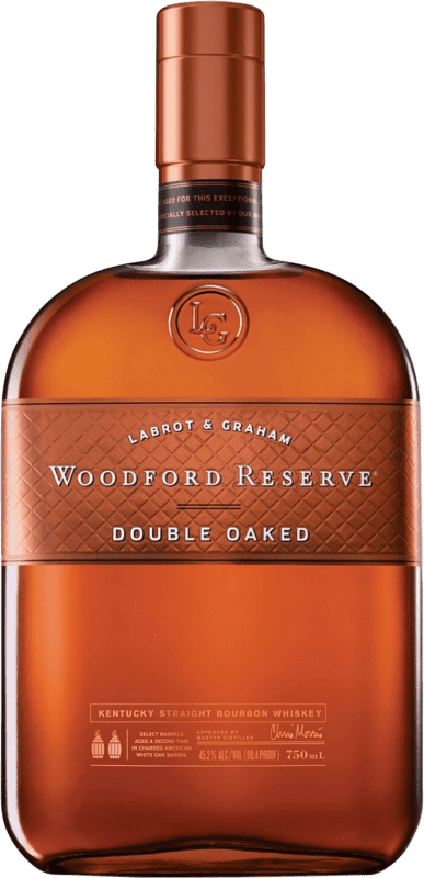 66,95 € Бесплатная доставка | Виски Бурбон Woodford Double Oaked Резерв Кентукки Соединенные Штаты бутылка 70 cl