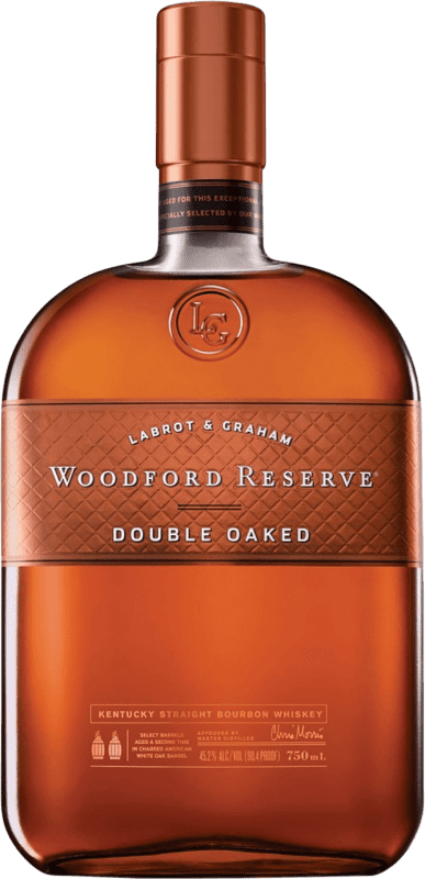 54,95 € Envio grátis | Whisky Bourbon Woodford Double Cask — Dupla Barrica Reserva Kentucky Estados Unidos Garrafa 70 cl