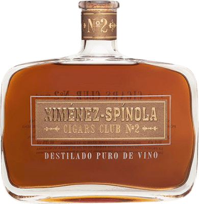 543,95 € Envio grátis | Brandy Conhaque Ximénez-Spínola Cigars Club Nº 2 D.O. Jerez-Xérès-Sherry Andaluzia Espanha Pedro Ximénez Garrafa 70 cl