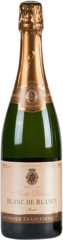 12,95 € 送料無料 | 白のスパークリングワイン André Delorme Brut — ブリュット Blanc de Blancs A.O.C. Bourgogne ブルゴーニュ フランス Chardonnay — シャルドネ 75 cl