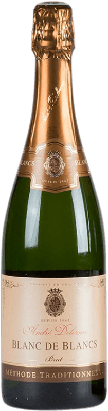 17,95 € Envío gratis | Espumoso blanco André Delorme Blanc de Blancs Brut A.O.C. Bourgogne Borgoña Francia Chardonnay Botella 75 cl