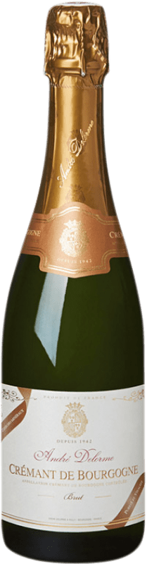 22,95 € Envío gratis | Espumoso blanco André Delorme Brut A.O.C. Crémant de Bourgogne Borgoña Francia Pinot Negro, Gamay, Chardonnay, Aligoté Botella 75 cl