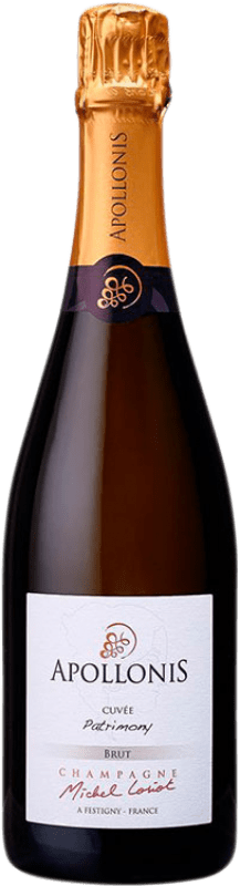36,95 € Envoi gratuit | Vin Mousseux Blanc Michel Loriot Apollonis Patrimony Brut A.O.C. Champagne Champagne France Chardonnay, Pinot Meunier Bouteille 75 cl